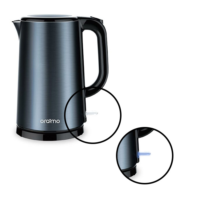 Oraimo OH-K20 Stainless Steel Electric Smart Kettle - 1.7 Litre - Black